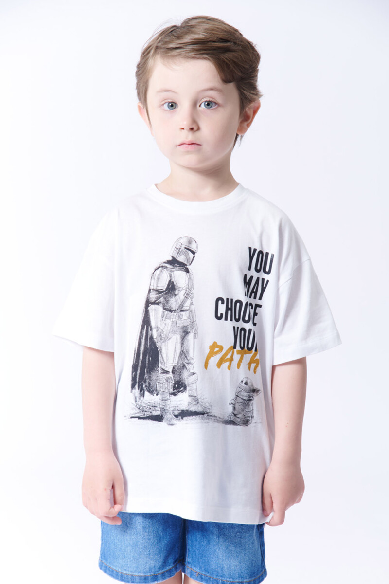 Remera estampada - Mandalorian Blanca 