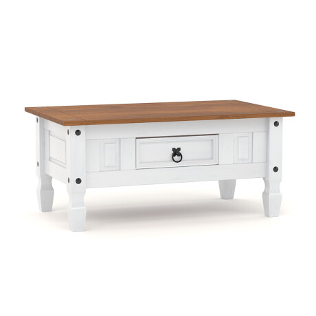 Mesa de living Linea Naturale Blanco/Roble