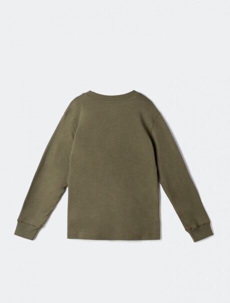 CAMISETA MANGA LARGA INFANTIL CON ESTAMPA VERDE