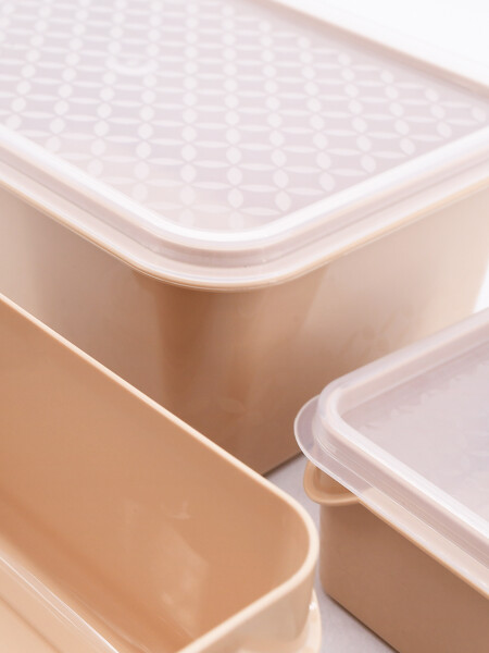 CONTENEDORES MULTIUSO SET X 3 BEIGE