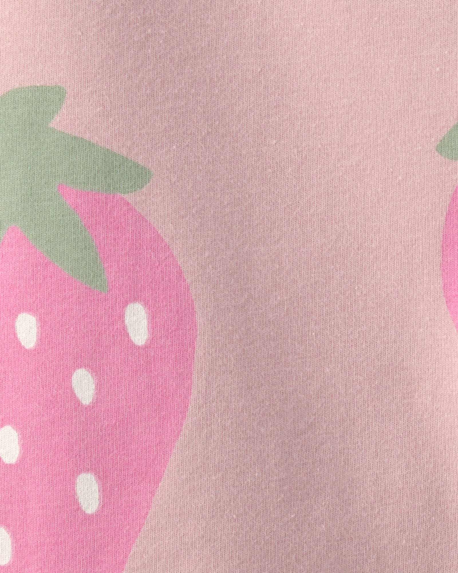 Short ciclista de algodón, rosado, diseño frutillas Sin color