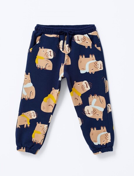 PANTALÓN INFANTIL ESTAMPADO AZUL
