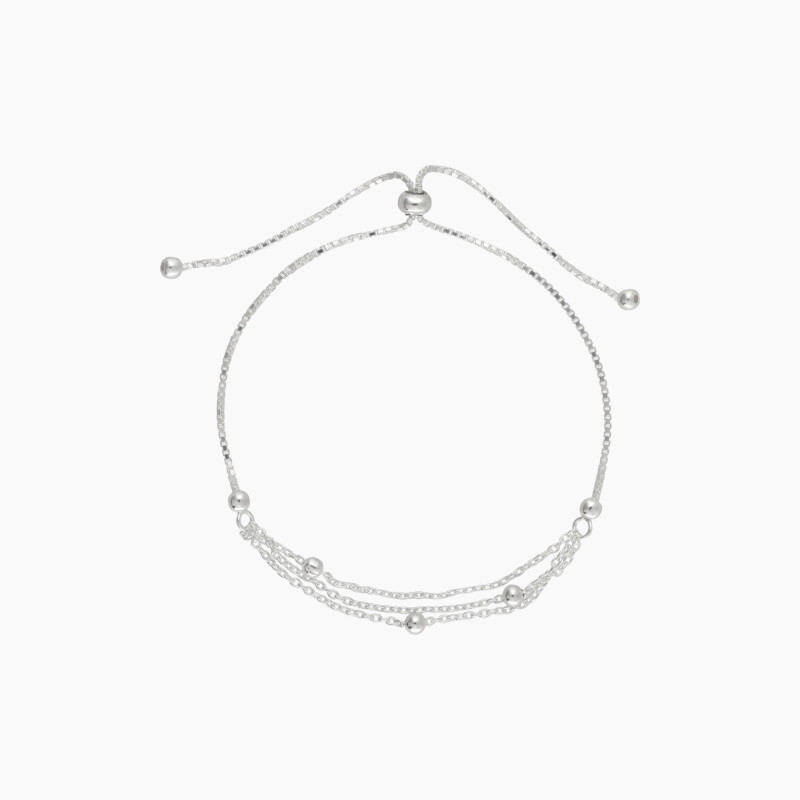 Pulsera en plata 925 con diseño de bolitas Pulsera En Plata 925 Con Diseño De Bolitas