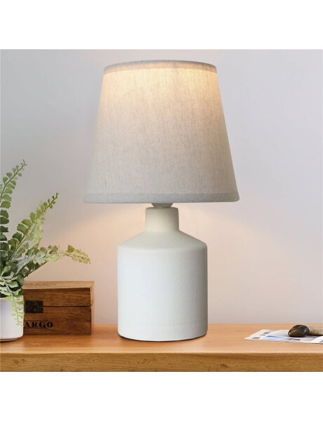 LAMPARA DE MESA CERAMICA D17x28CM RECTA BLANCO LAMPARA DE MESA CERAMICA D17x28CM RECTA BLANCO