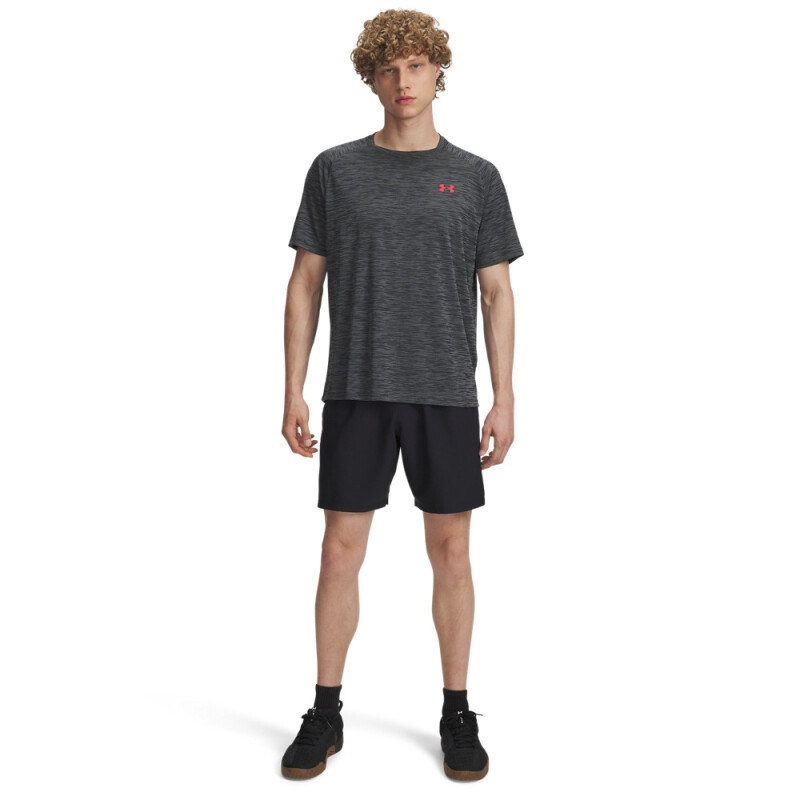 UA Tech Woven Wordmark Short-BLU BLK-007