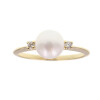 Anillo Gretta en oro amarillo 18k con perla y brillantes Anillo Gretta en oro amarillo 18k con perla y brillantes
