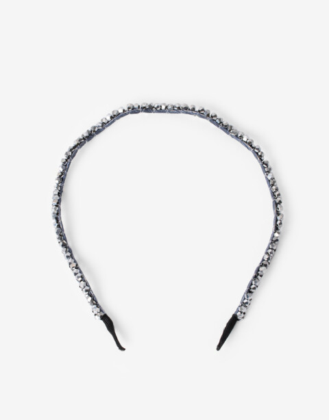 Vinchas Rígidas Strass Vincha Rígida Wavy - Plateado Hematite