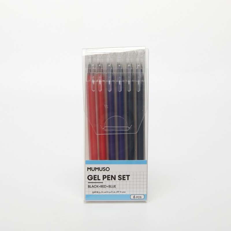 SET DE BOLÍGRAFOS DE GEL (NEGRO+ROJO+AZUL/6 UDS) SET DE BOLÍGRAFOS DE GEL (NEGRO+ROJO+AZUL/6 UDS)