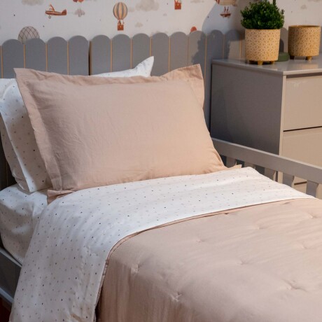 SET ACOLCHADO FIBRA SUAVE 1 PLAZA POLIESTER VERDE CROSS