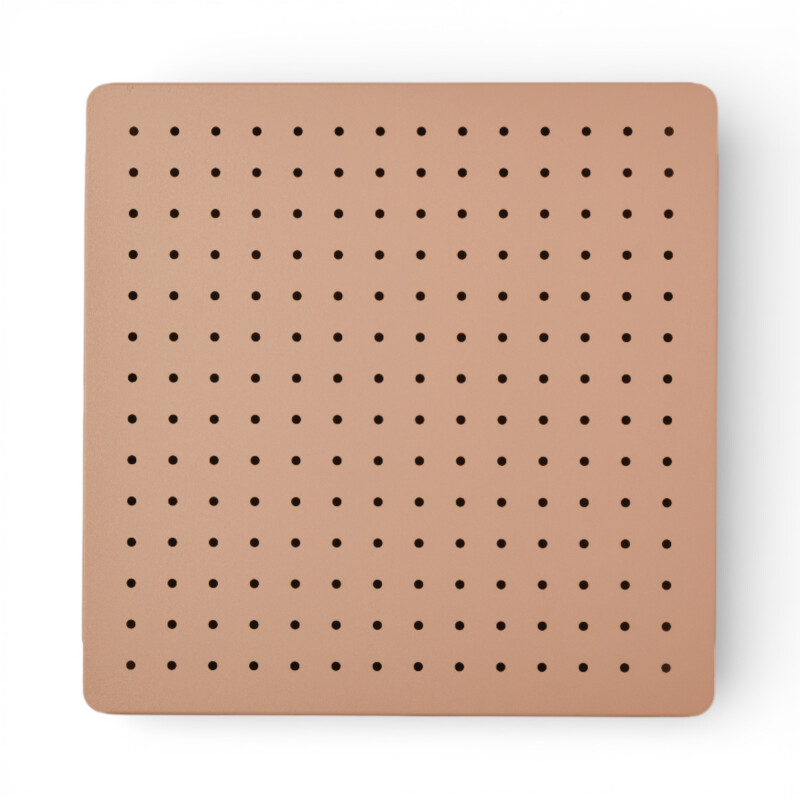 Panel perforado pegboard metálico organizador de pared 40x40 cm – Multiuso para el hogar Rosado
