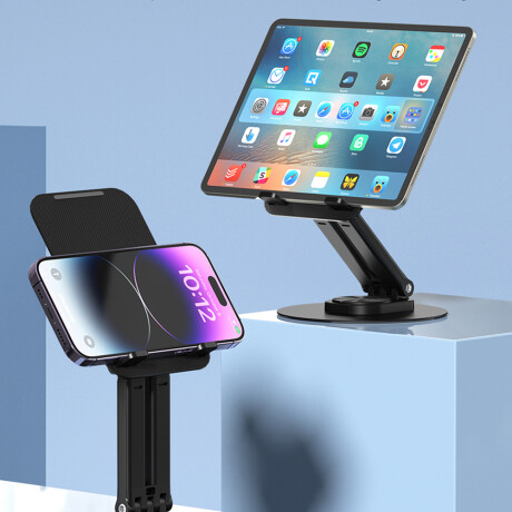 Soporte de Celular / Tablet para Escritorio Plegable con Rotación 360º Black