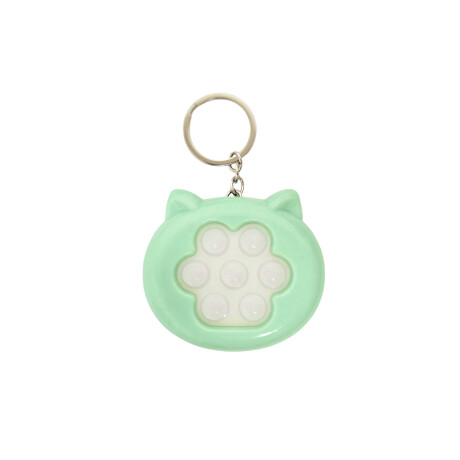 Pop it llavero electrónico de gatito Verde