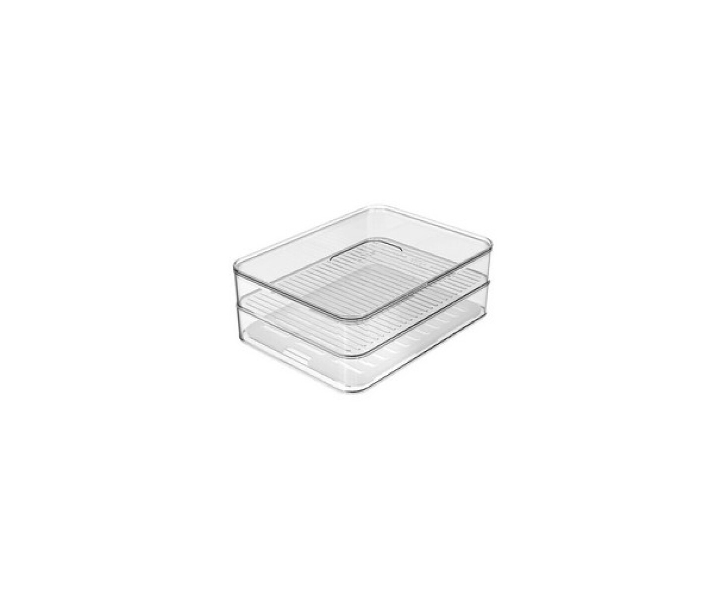 Porta Fiambres Doble Caja Organizadora Multiuso Acrílico Cocina Ou 
