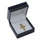 Cruz en oro 18k bombe. Medidas 2 x 1,5mm aproximadamente Cruz en oro 18k bombe. Medidas 2 x 1,5mm aproximadamente