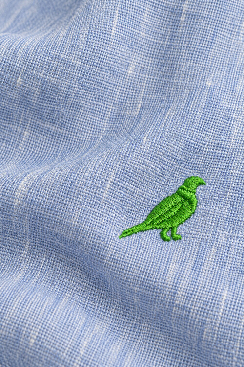 Camisa Lino Nogal Sky Blue