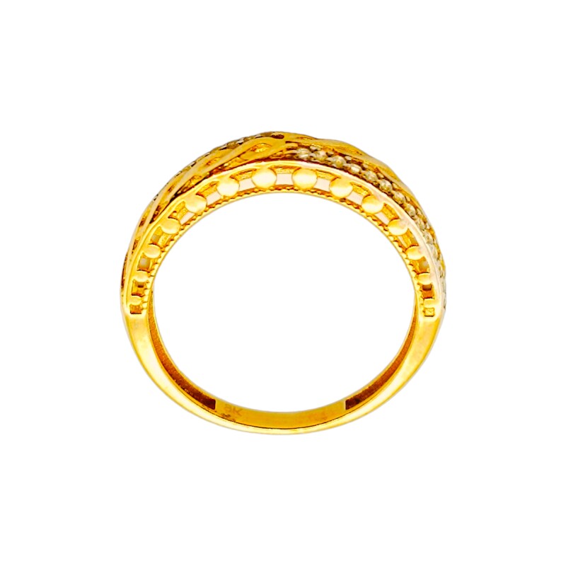 Anillo infinito-Oro bajo-Piedra Zirconia-AN8043 conpiedra