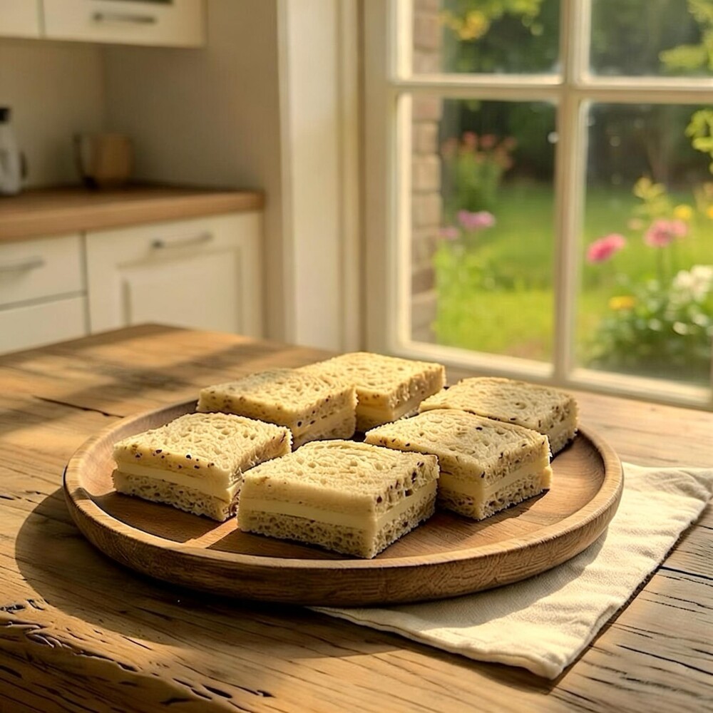 6 Sándwiches de Queso en Pan Negro 6 Sándwiches de Queso en Pan Negro