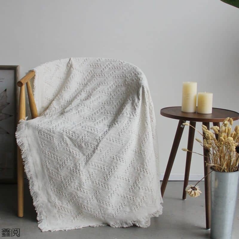 Manta para Sillon y Cama 130x180 cm blanco