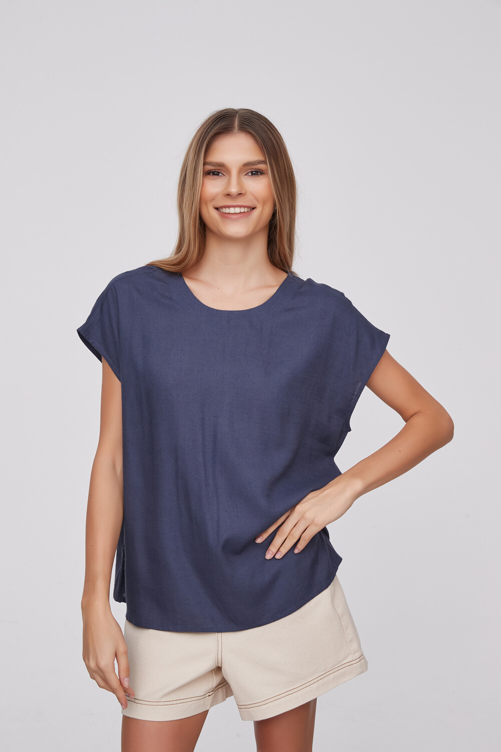 Blusa Sater Azul Piedra