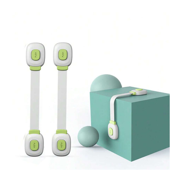 Traba Tranca Seguridad Puertas Cajones Muebles Bebé Niño X10 Variante Color Verde
