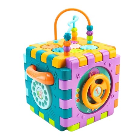 Cubo Didáctico Musical Encastrable Juego Actividades Huanger Multicolor