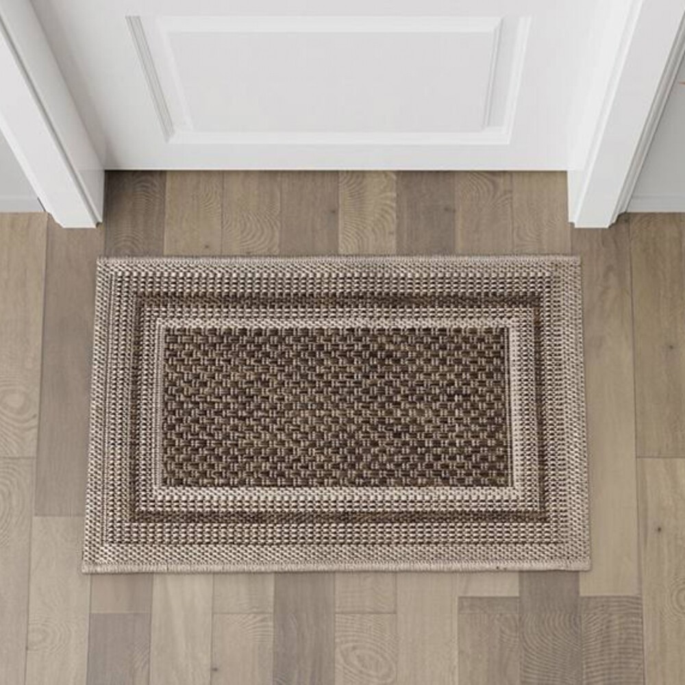 Alfombra Felpudo de Entrada - Eco Nature 40x60 cm Moldura Beige