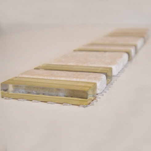 Listelo De Marmol Y Vidrio 48X303X8 Mm Porcelamika 000