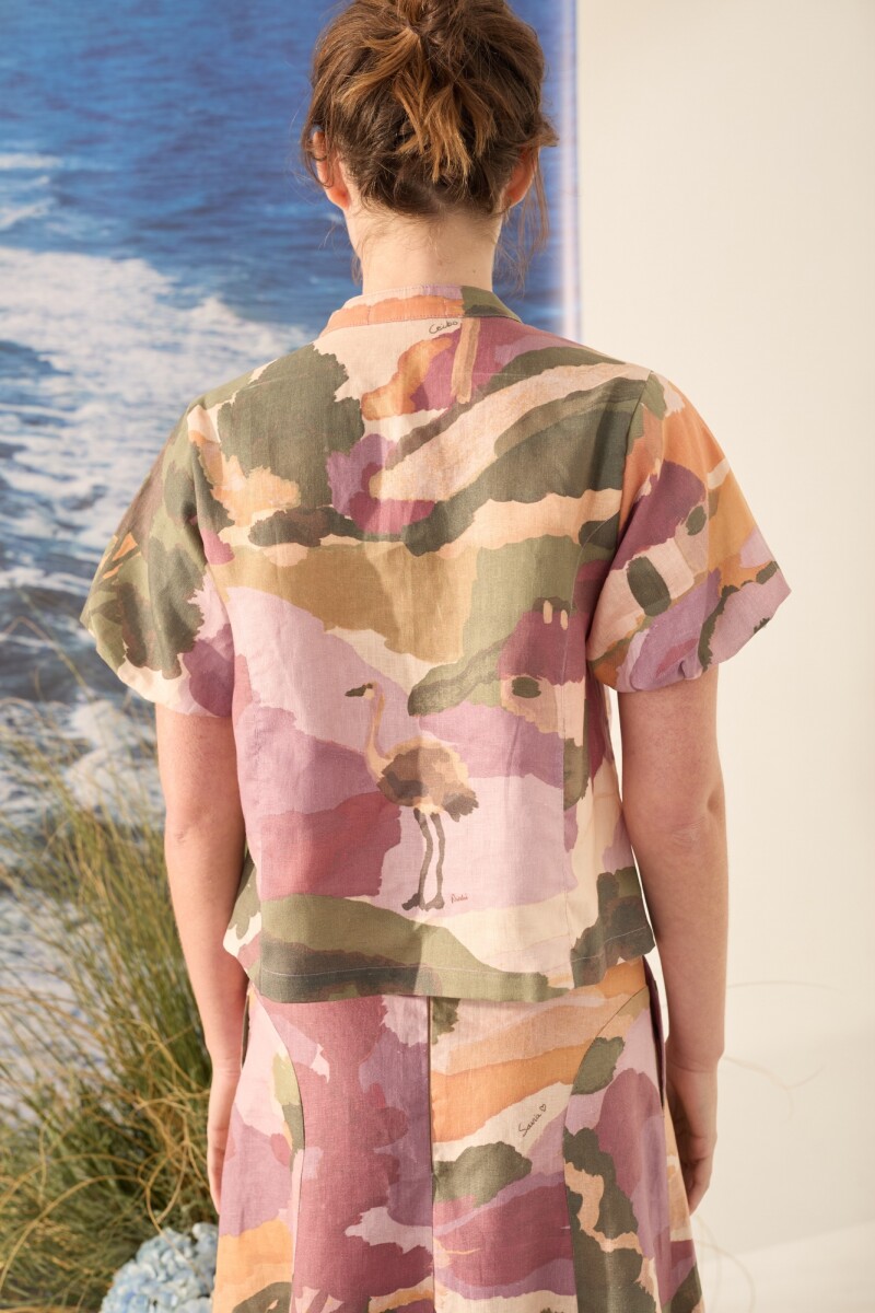 BLUSA TROPICAL PRINT Tierra