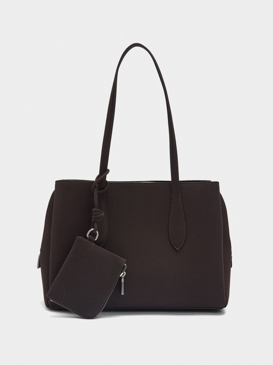 Bolso Para Portátil 13" Textura Suave - marron 
