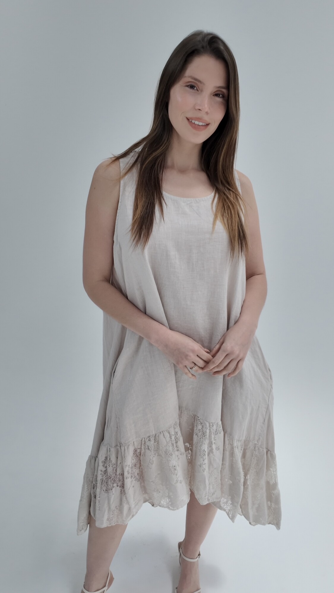 Vestido Carolina Beige