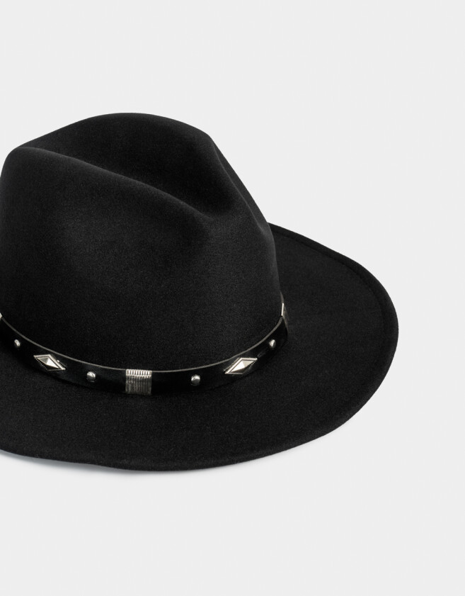 Sombreros Boho Sombrero Fedora - Negro