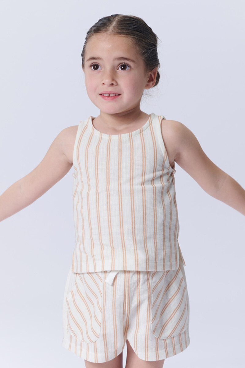 Musculosa tejida Tostada