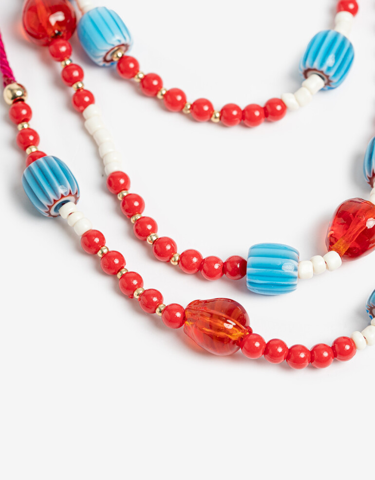 Collares Cortos Canutillos Collar Corto Beads Color - Combinacion Multicolor