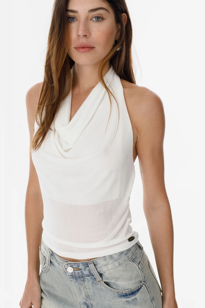 Top Trini blanco talle unico