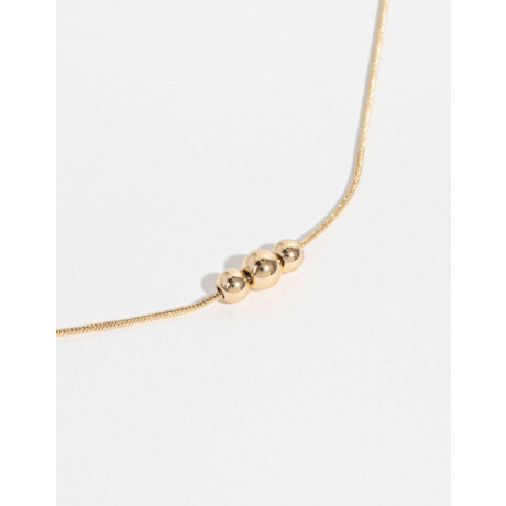 Cadena Con Dije Con Bolitas Dorado
