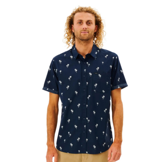 Camisa Rip Curl Paradise Palms - Azul Camisa Rip Curl Paradise Palms - Azul