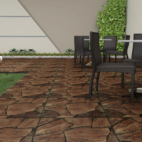 Ceramica Marrón Rústico Antideslizante 57X57Cm Piso Pared GAMAS DE MARRON