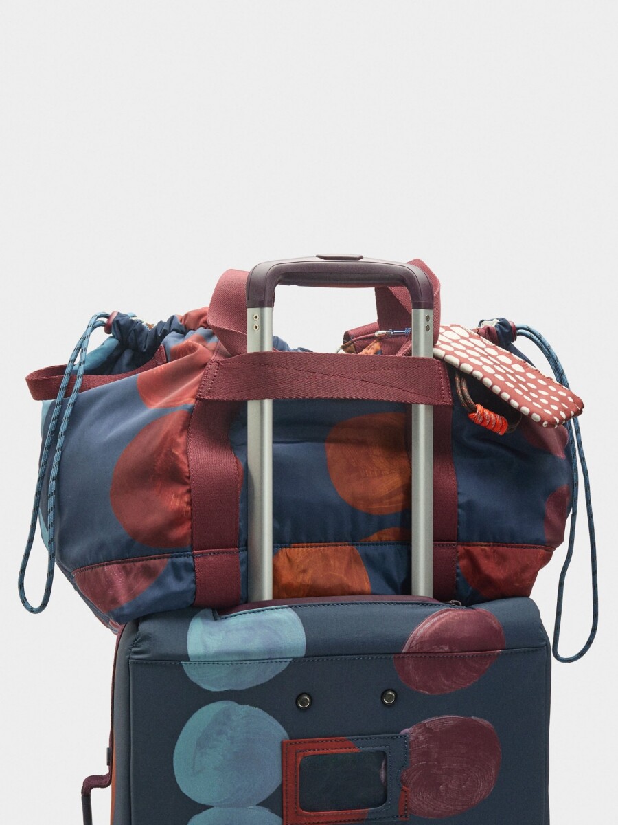Bolso De Fin De Semana De Nylon Reversible multicolor