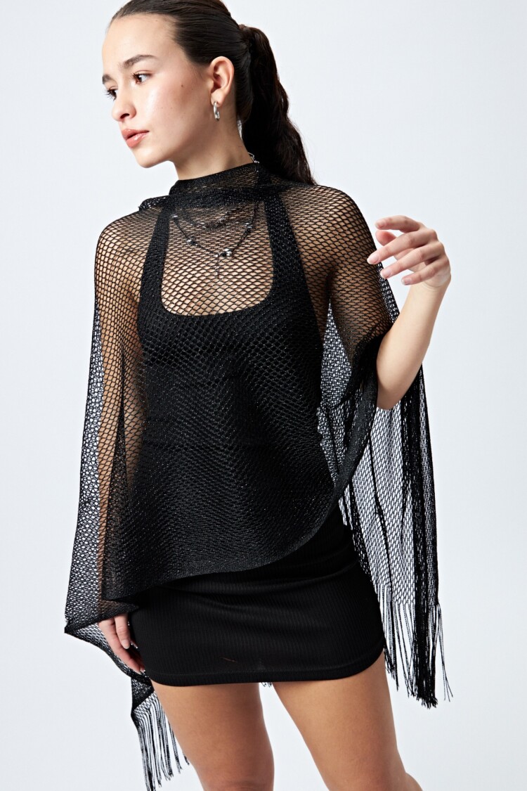PONCHO MEL Negro