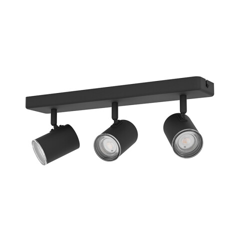 Aplique de pared acero negro 3xGU10 EG6402