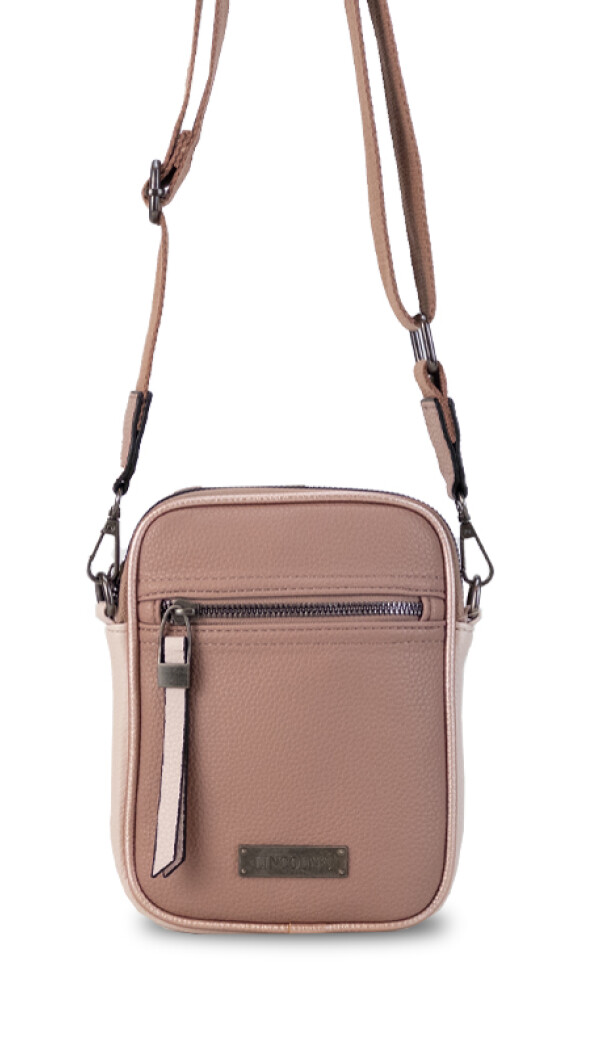 PHONE BAG GIONA MAUVE ROSA PALO Y METALIZADO
