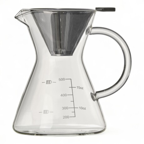 Cafetera Pour Over Borosilicato con Filtro de AC-Inox 500ml Sin Color