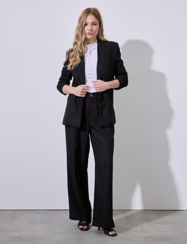 Blazer Lino Mga Frun NEGRO