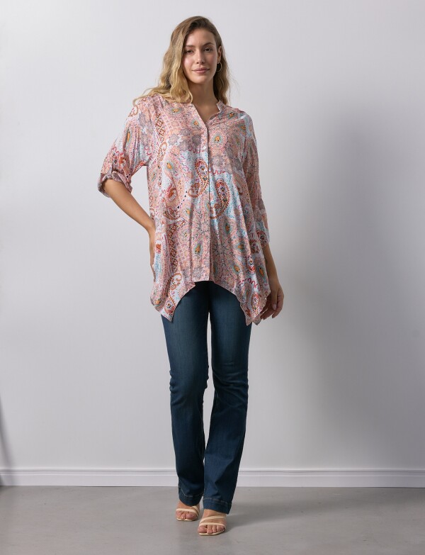 Blusa Arabescos MULTI/ROSA