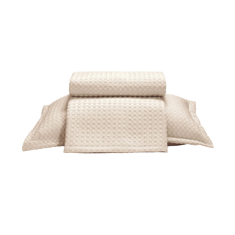Juego Colcha y Funda Dohler Provenza 1 Plaza 100% Microfibra BEIGE