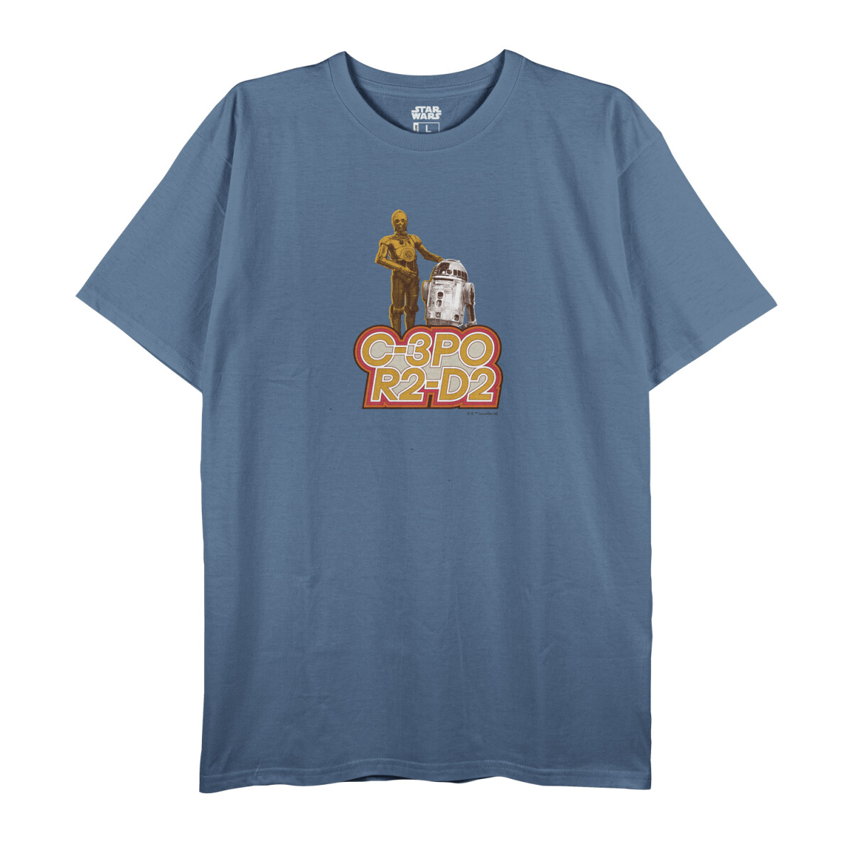 REMERA C3PO & R2-D2 AZUL 