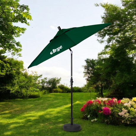 Sombrilla de jardín Arye 2.7m con Base y Manivela Verde