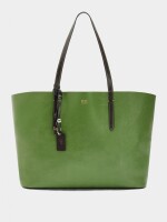 Bolso Shopper Reversible Con Bolsa Extraíble L verde