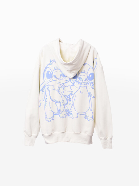 CANGURO HOODIE BLUE STITCH BEIGE