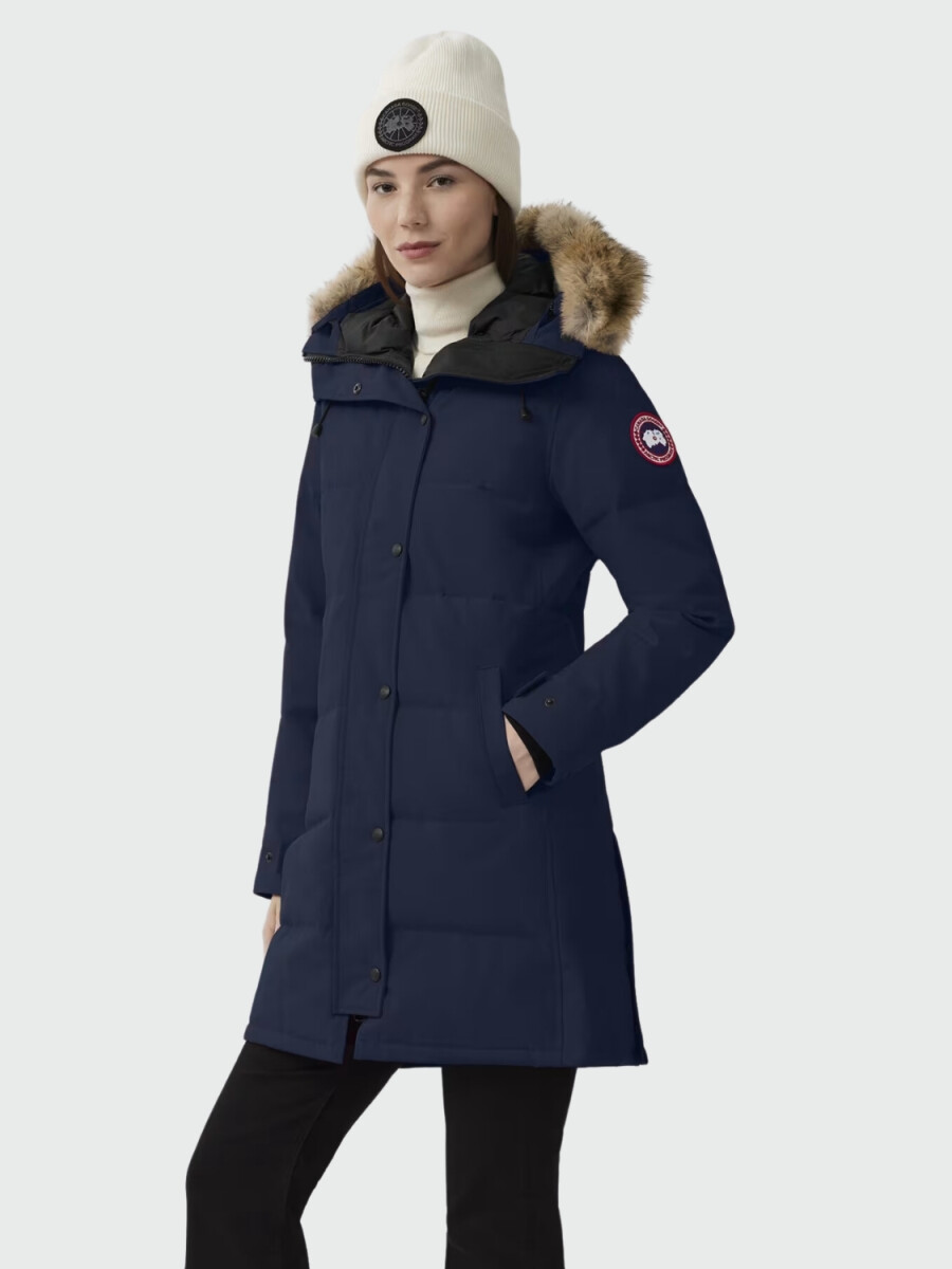 Canada Goose -Campera con capucha, Shelburne Parka - Azul 